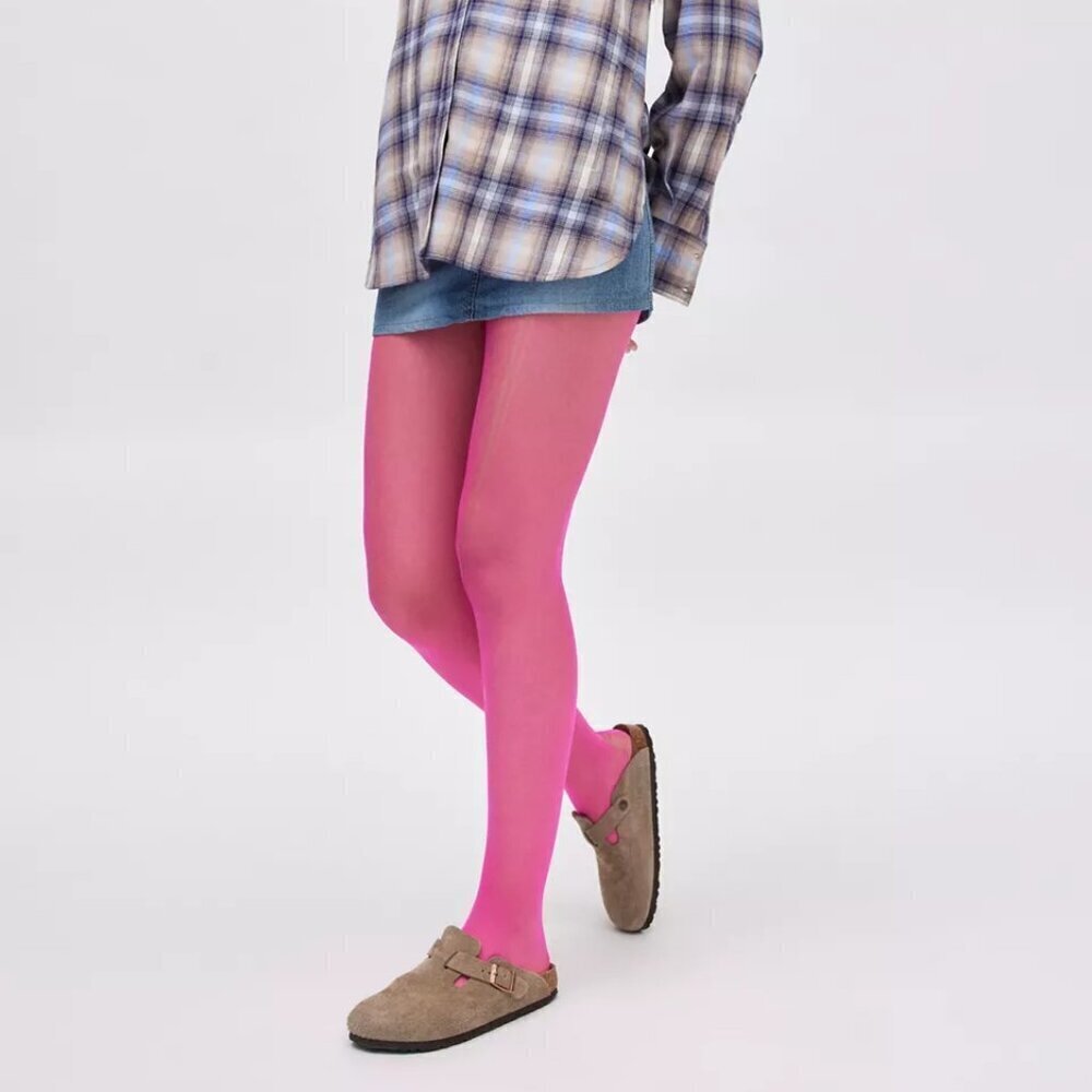 NWT Urban Outfitters Distressed Pink Ripped Tights